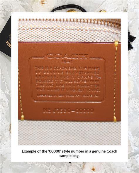 real coach bag serial number.